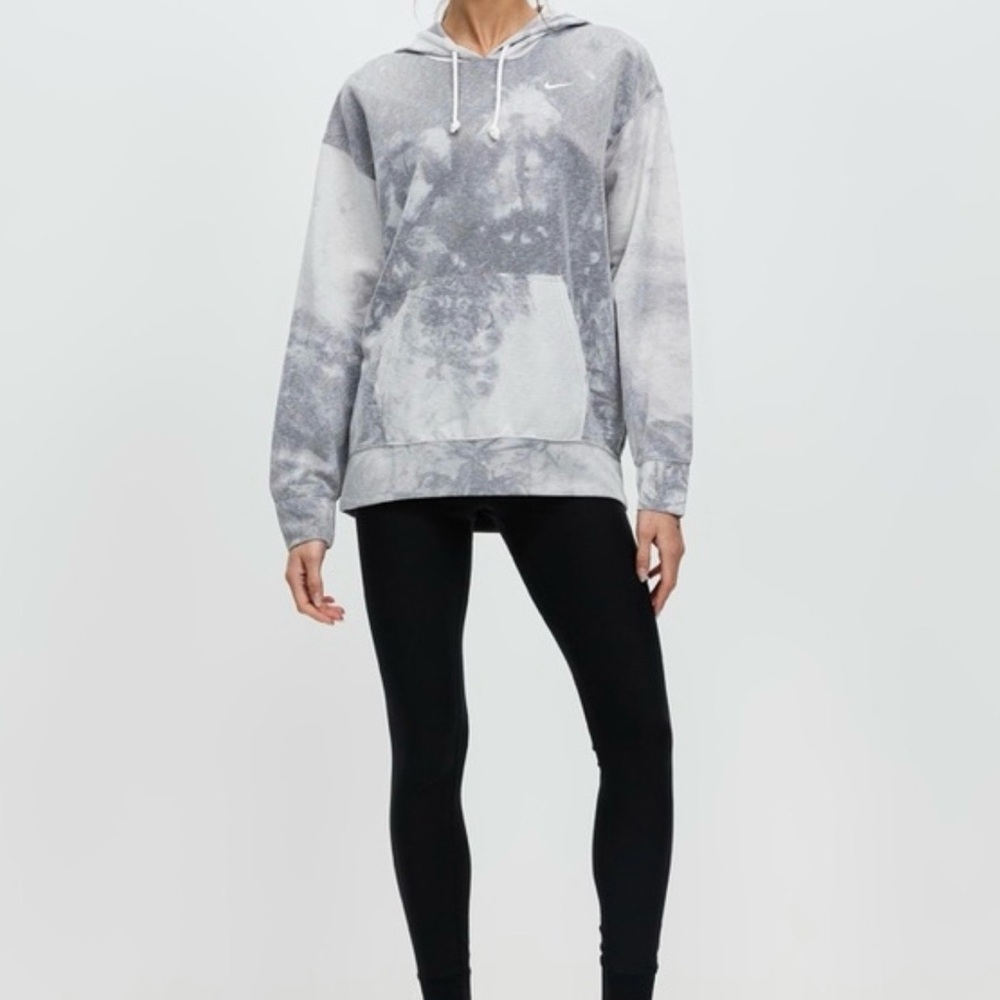 Nike Women's Icon Clash tie dye gray Pullover Training Hoodie XS